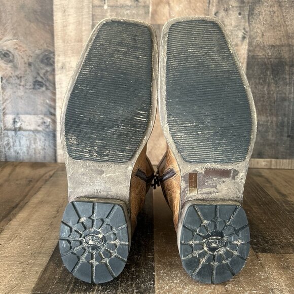 Mark Nason Italy 67179 Cross Side Zip Square Toe Ankle Boots Mens 10.5 - Picture 5 of 12